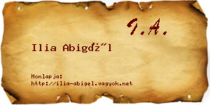 Ilia Abigél névjegykártya